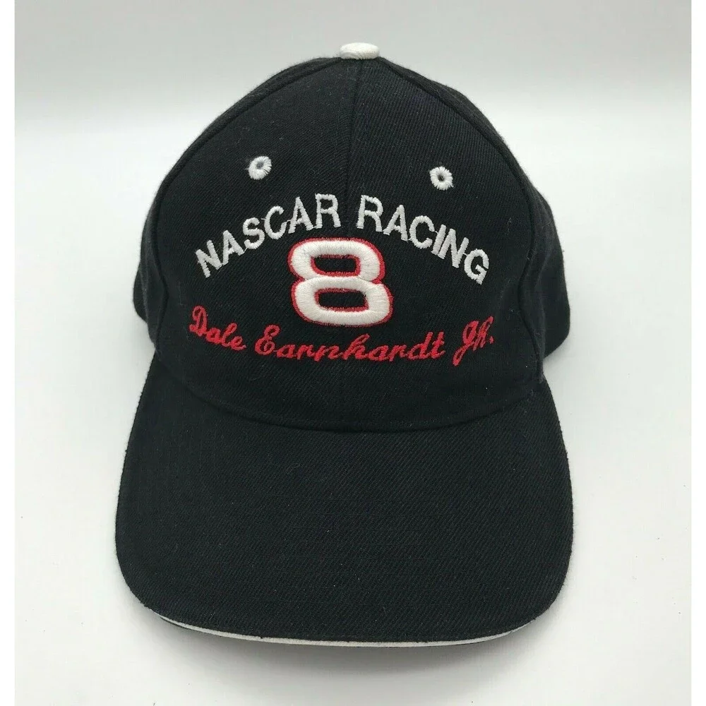 Nascar Racing 8 Dale Earnhardt Jr. Baseball Cap Logo Hook-Loop  Black Unisex Hat